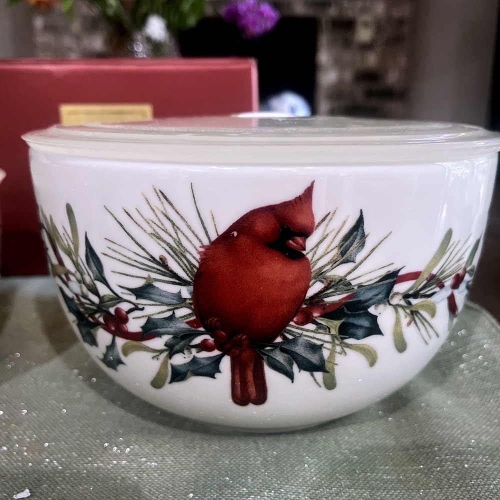 Lenox Winter Greetings Catherine McClung Set Of 2 Bowls Excellent~Original Box - Picture 5 of 11